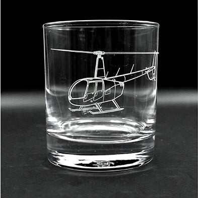 Robinson R44 Helicopter Tumbler Glass | Giftware Engraved