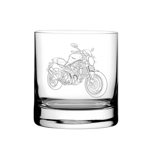 DUC Monster Motorcycle Tumbler Glass | Giftware Engraved