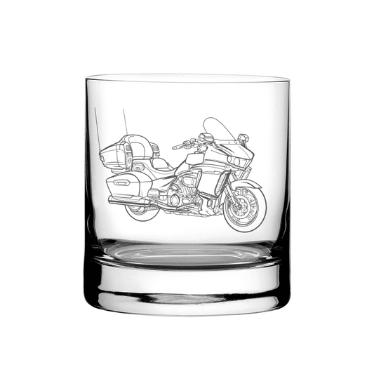 YAM Transcontinental Cruiser Motorcycle Tumbler Glass | Giftware Engraved
