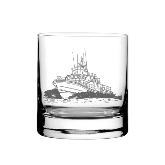 Illustration of RNLI Lifeboat Tumbler Glass | Giftware Engraved