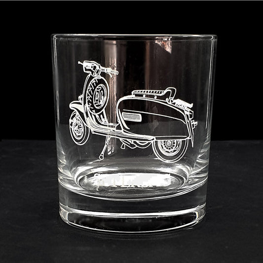 Lambretta Scooter Tumbler Glass | Giftware Engraved