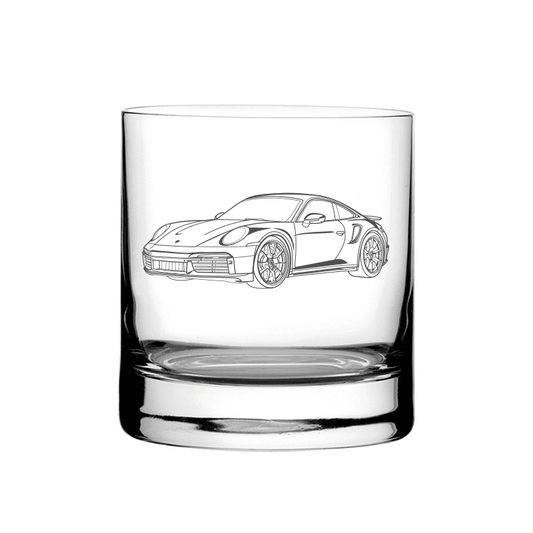 Illustration of Porsche 911 Tumbler Glass | Giftware Engraved