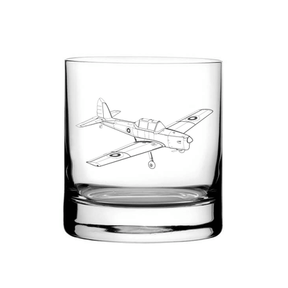 Illustration of Chipmunk Aircraft Tumbler Glass | Giftware Engraved