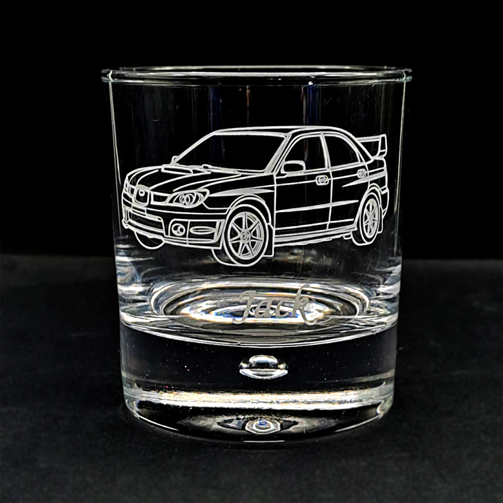 Suba Impreza engraved on Floating Bubble Base Tumbler | Giftware Engraved