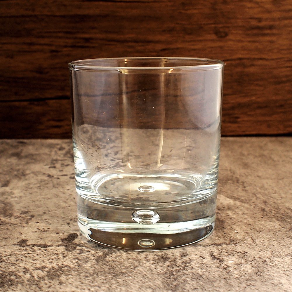 Personalised Floating Bubble Base Whisky Tumbler Glass -  340ml | Giftware Engraved