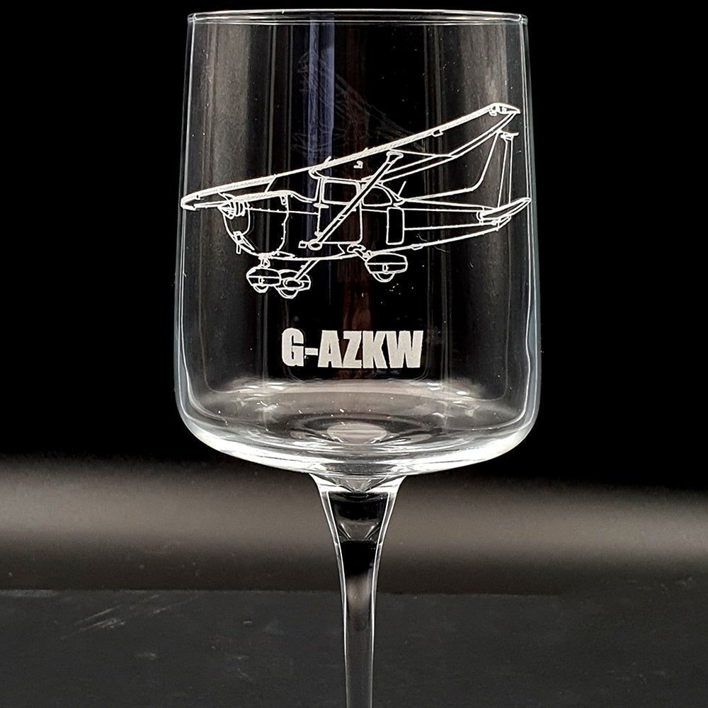 Cessna 172 Aircraft Wine Glass Selection | Giftware Engraved