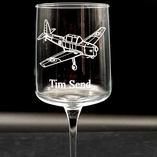 Chipmunk Aircraft Wine Glass Selection | Giftware Engraved