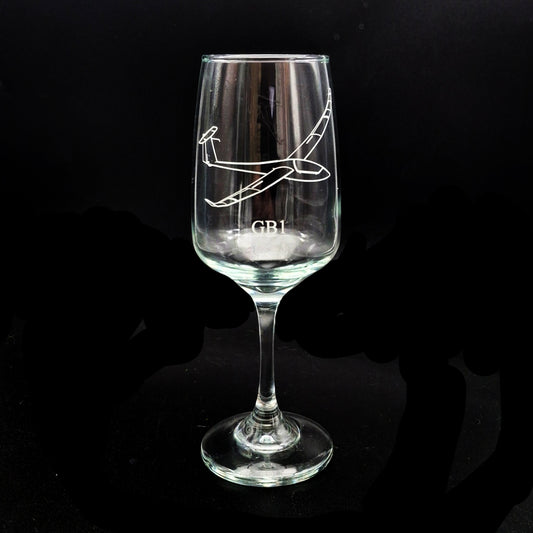 Discus Glider engraved on Everyday Wine Glass | Giftware Engraved