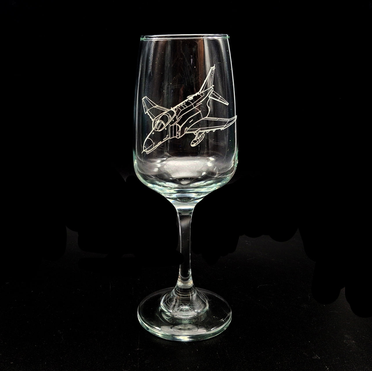 Our F4 Phantom Aircraft engraved on Everyday Wine Glass | Giftware Engraved