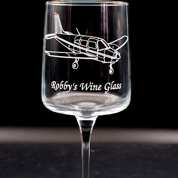 Piper PA28 Aircraft Wine Glass Selection | Giftware Engraved
