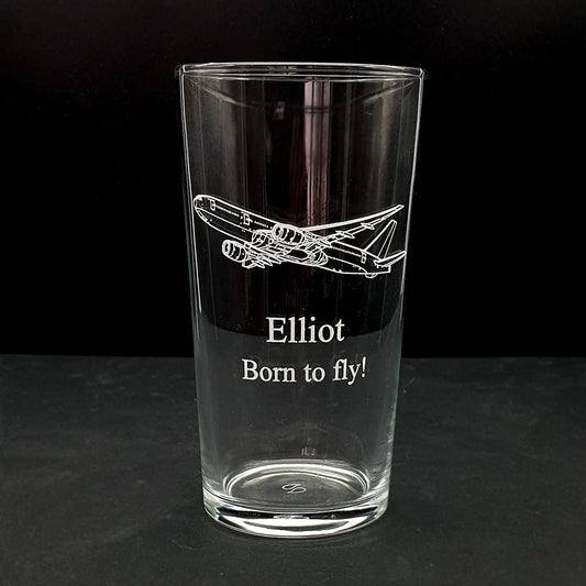 Boeing 777 Aircraft Beer Glass | Giftware Engraved