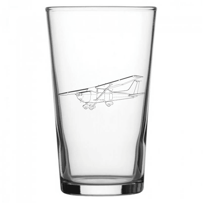 Cessna 172 Aircraft Beer Glass | Giftware Engraved