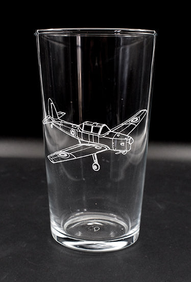Chipmunk Aircraft Beer Glass | Giftware Engraved