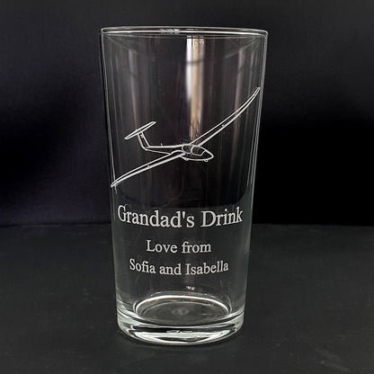 Ask 21 Glider Beer Glass | Giftware Engraved