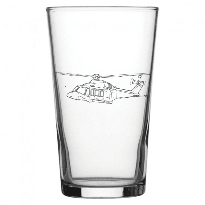 AgustaWestland AW139 Helicopter Helicopter Beer Glass | Giftware Engraved