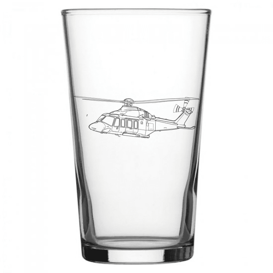 AgustaWestland AW139 Helicopter Helicopter Beer Glass | Giftware Engraved
