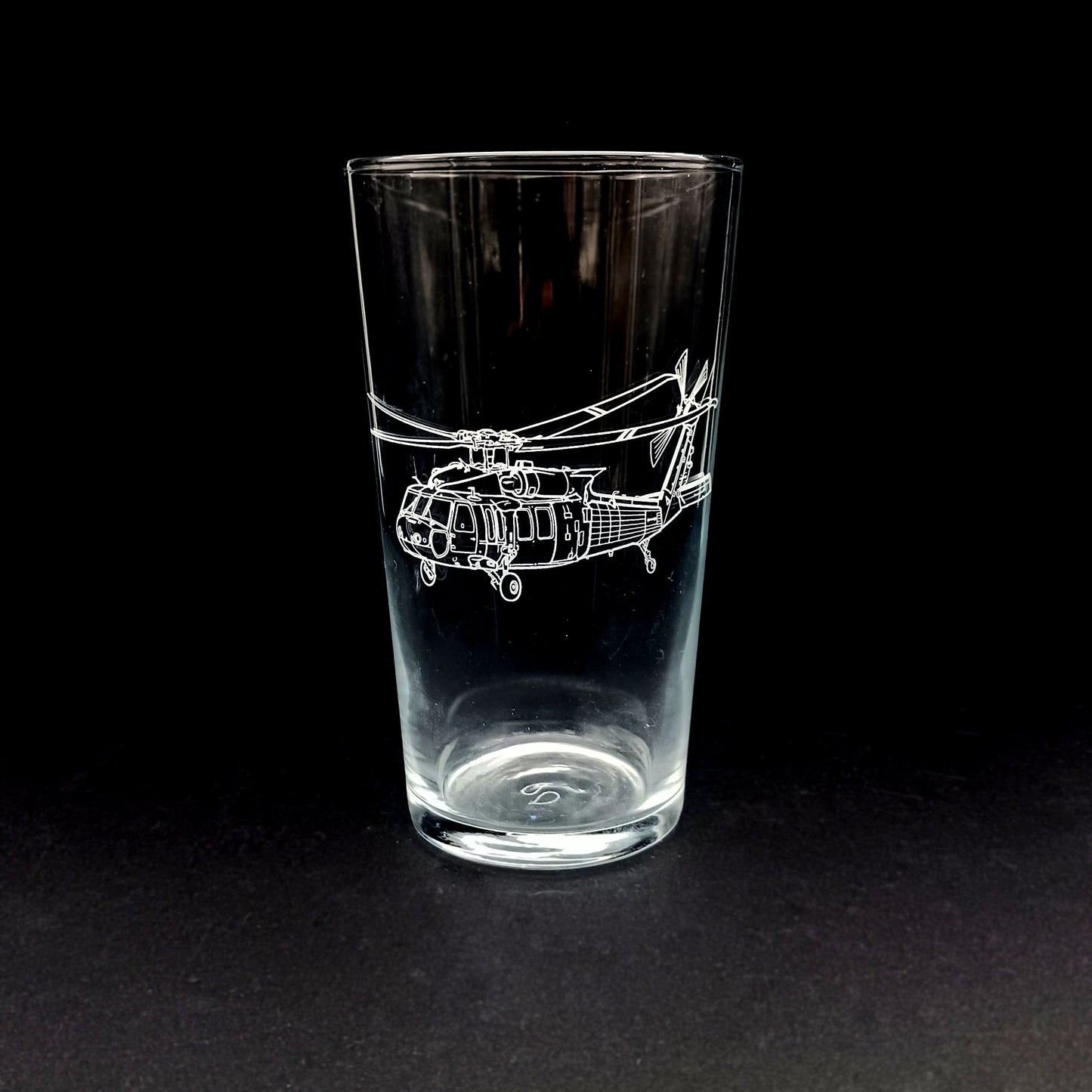 UH60 Blackhawk Helicopter Beer Glass | Giftware Engraved