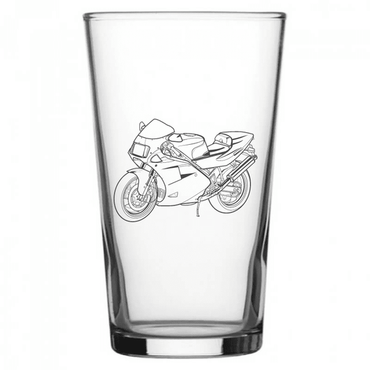 DUC 888 Motorcycle Beer Glass | Giftware Engraved