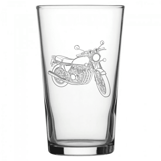 HON CB550 Motorcycle Beer Glass | Giftware Engraved