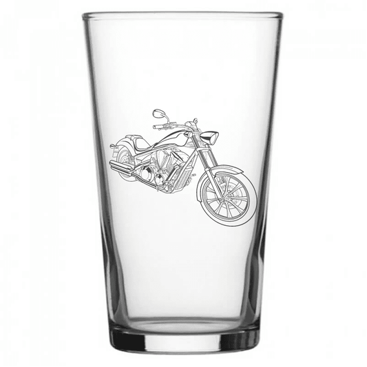 HON Fury Motorcycle Beer Glass | Giftware Engraved