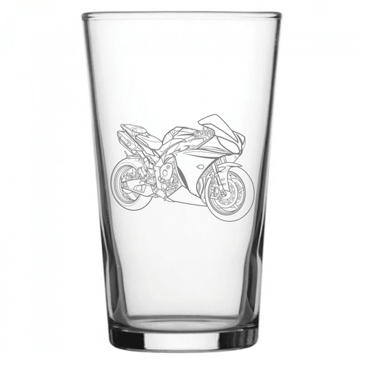 YAM R1 Motorcycle Beer Glass | Giftware Engraved