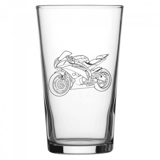 YAM R6 Motorcycle Beer Glass | Giftware Engraved