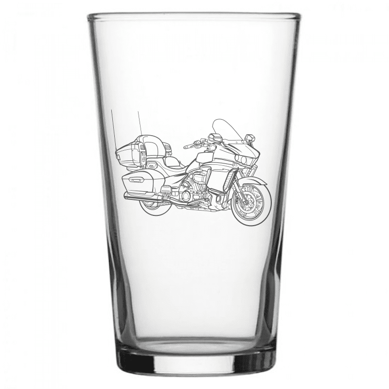 YAM Star Venture Transcontinental Motorcycle Beer Glass | Giftware Engraved