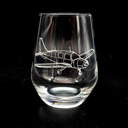 Beagle Pup Aircraft Stemless Wine Glass | Giftware Engraved