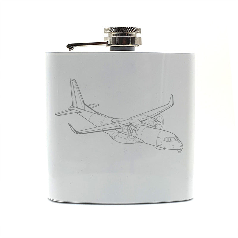airbus c925 aircraft hip flask – digital engraving mockup / engraving preview