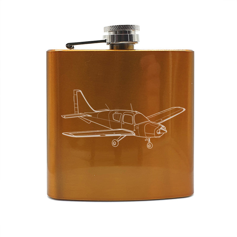 Beagle pup aircraft hip flask – digital engraving mockup / engraving preview
