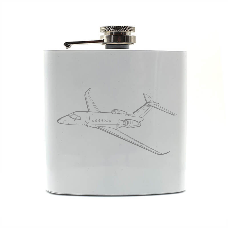 Cessna 560 aircraft hip flask – digital engraving mockup / engraving preview