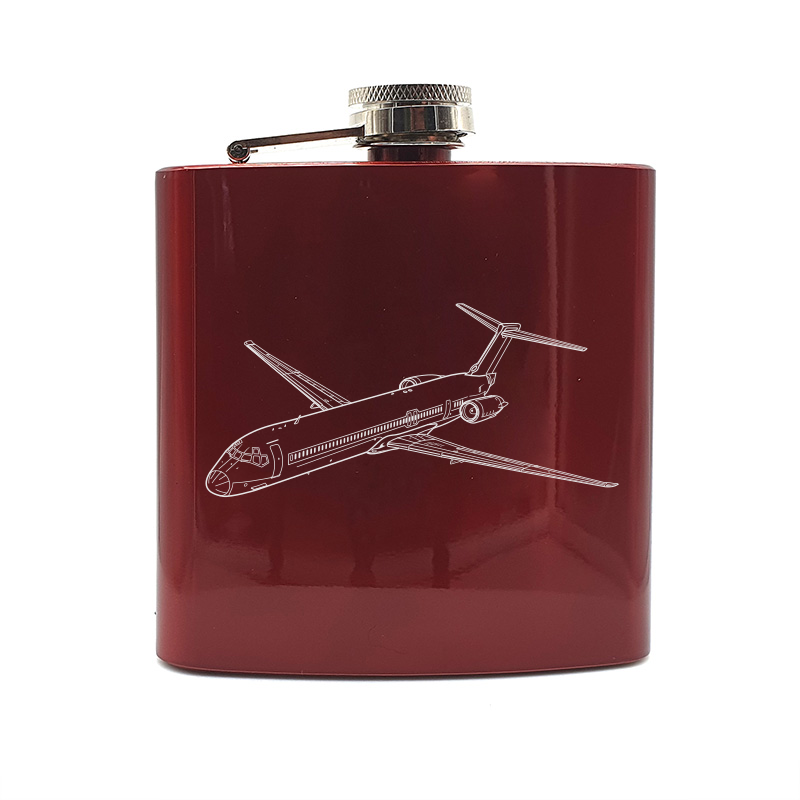 md80 aircraft hip flask – digital engraving mockup / engraving preview