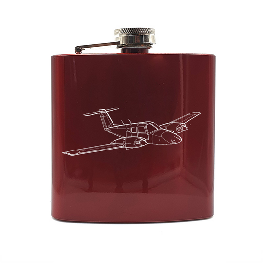 piper pa44 seminole aircraft hip flask – digital engraving mockup / engraving preview