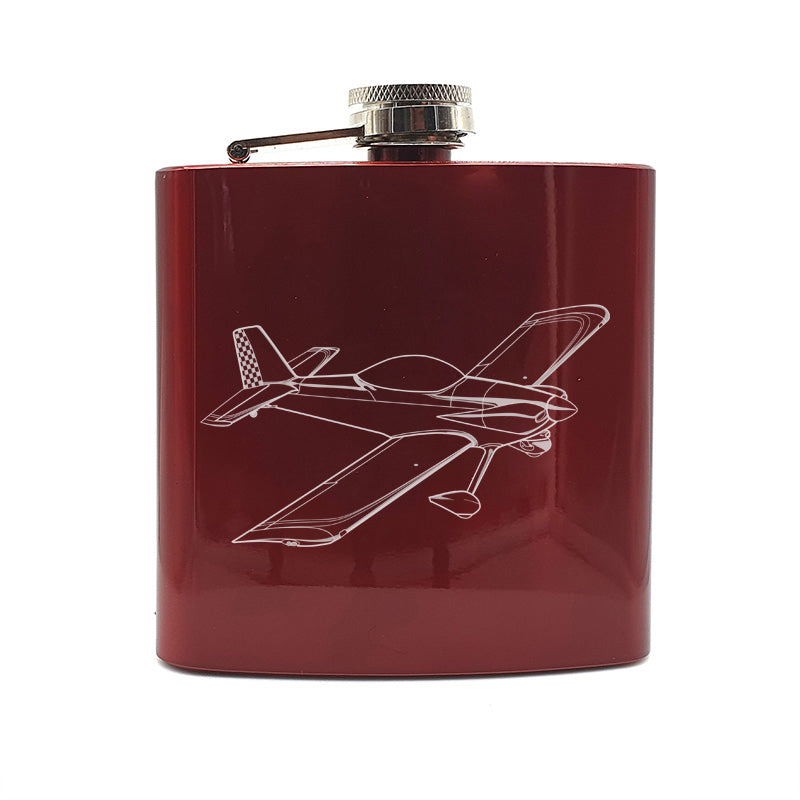 Vans RV4 aircraft hip flask – digital engraving mockup / engraving preview