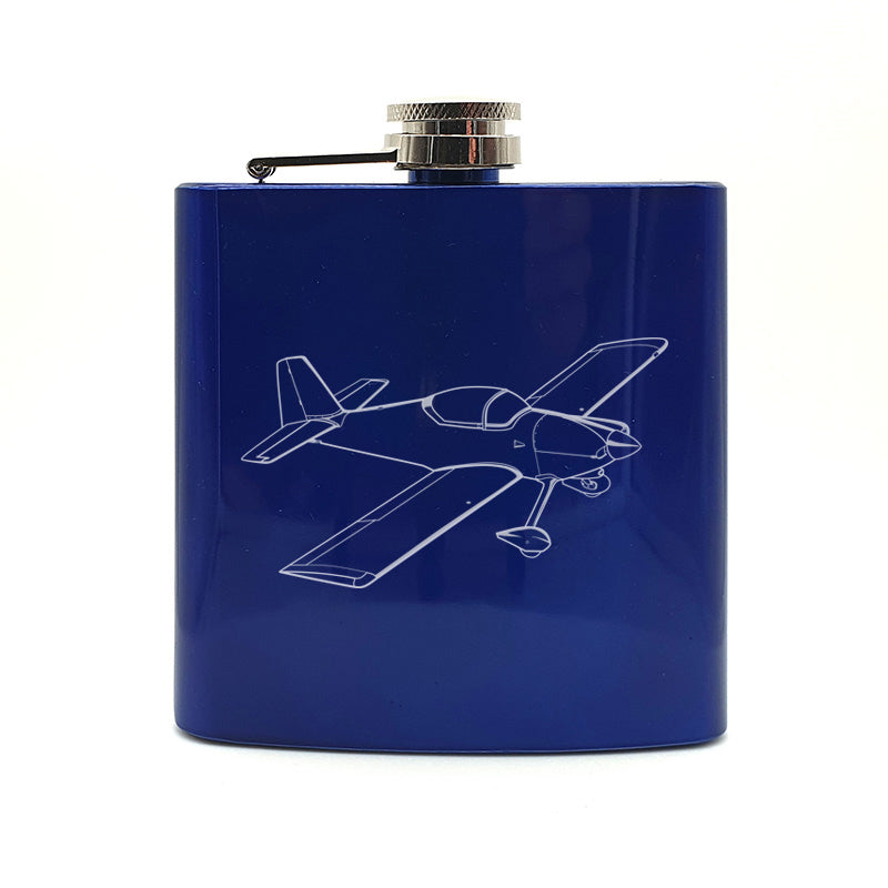 Vans RV6 aircraft hip flask – digital engraving mockup / engraving preview