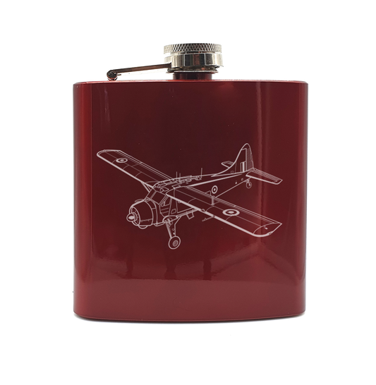 Beaver aircraft hip flask – digital engraving mockup / engraving preview