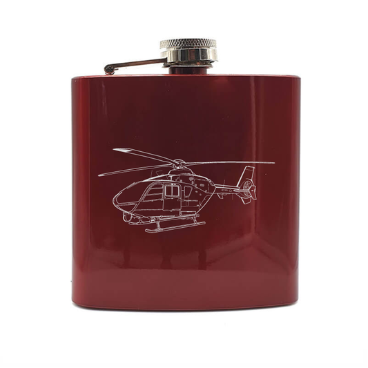 EC135 eurocopter hip flask – digital engraving mockup / engraving preview
