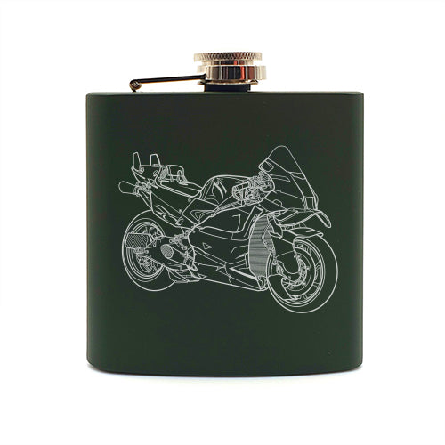 April GP25 Motorcycle Hip Flask