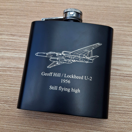 Lockheed U2 Spy Plane Aircraft Hip Flask
