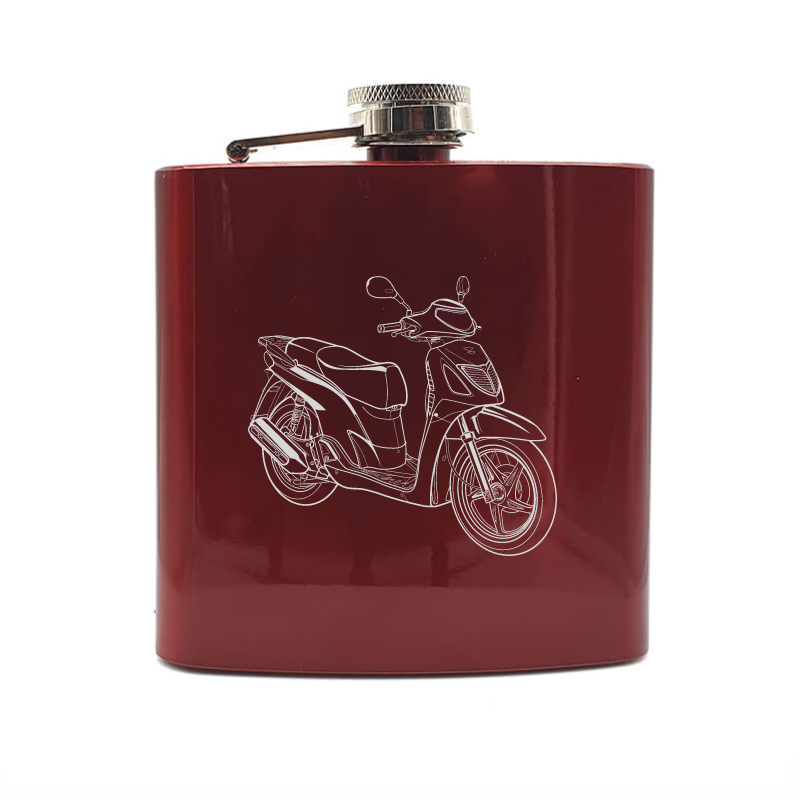 Hon SH125 scooter hip flask – digital engraving mockup / engraving preview