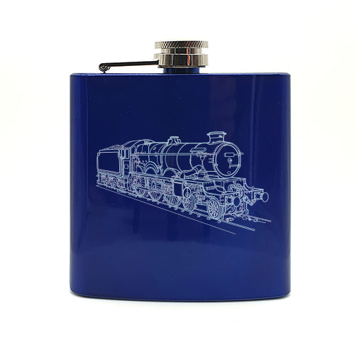 Castle Class Steam Train Locomotive Hip Flask