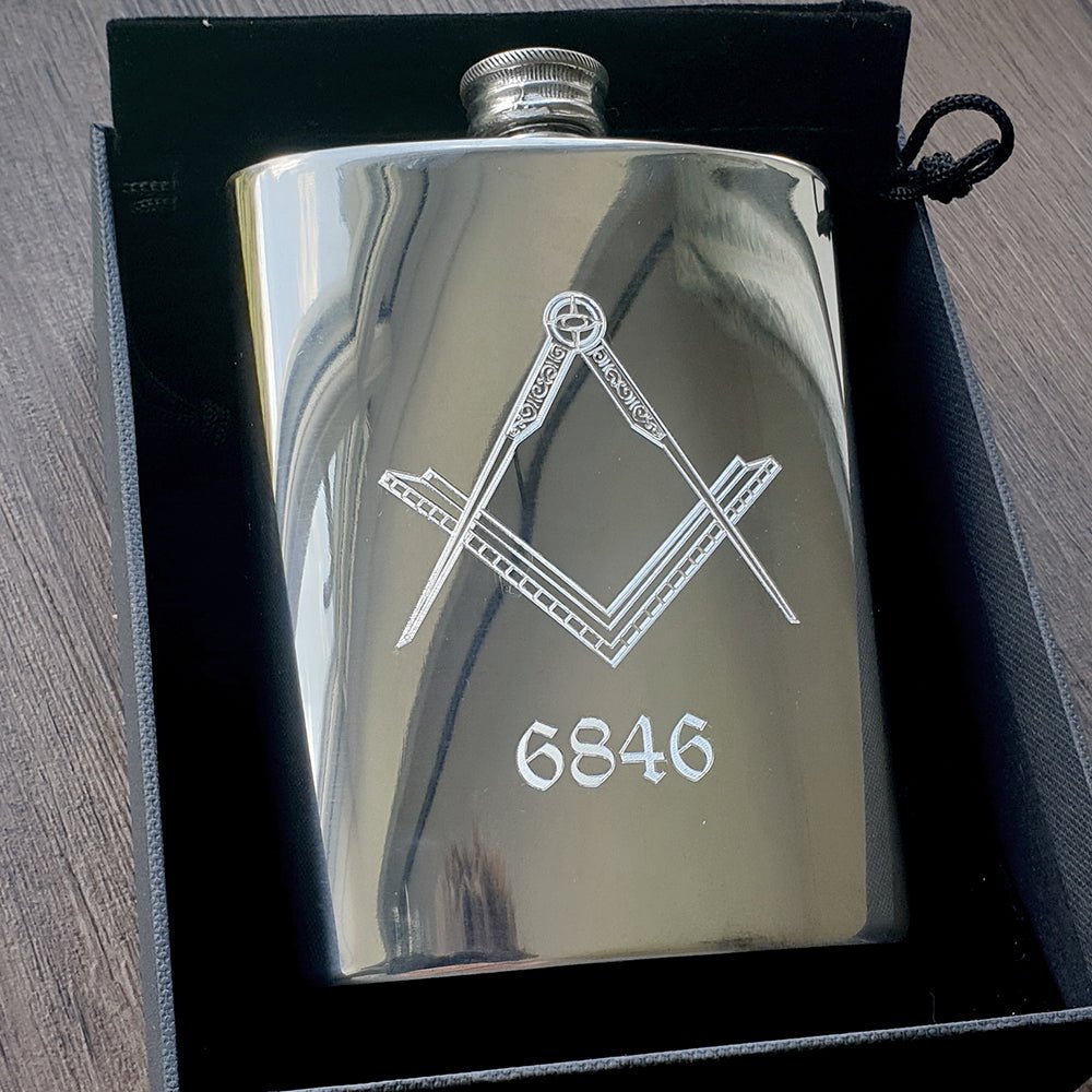 Personalised Hand Made Pewter Hip Flask – 6oz | Giftware Engraved