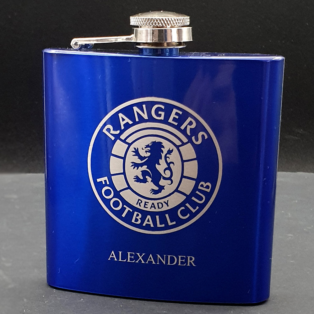 Football crest engraved on Blue Logo | Giftware Engraved