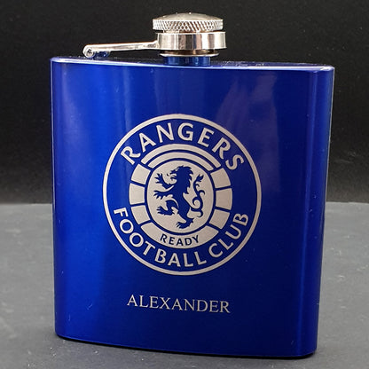 Football crest engraved on Blue Logo | Giftware Engraved