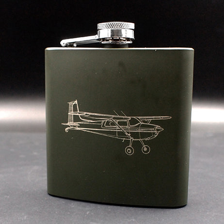 Cessna 180 Aircraft Steel Hip Flask | Giftware Engraved