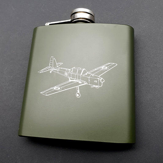 Chipmunk Aircraft Steel Hip Flask | Giftware Engraved