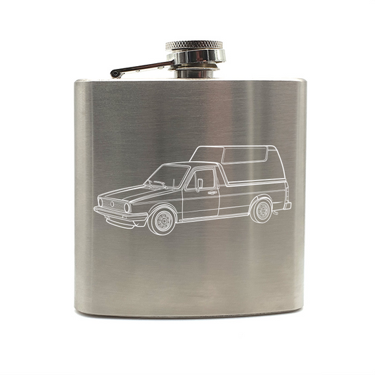 Classic Caddy Van Steel Hip Flask