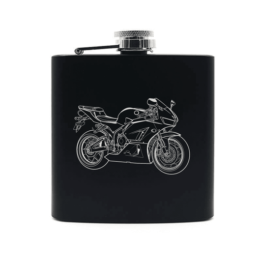 HON Fireblade Motorcycle Steel Hip Flask | Giftware Engraved
