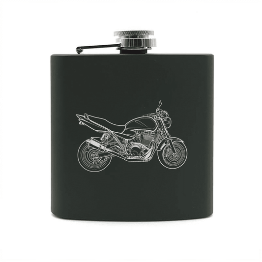 SUZ GSX Motorcycle Steel Hip Flask | Giftware Engraved
