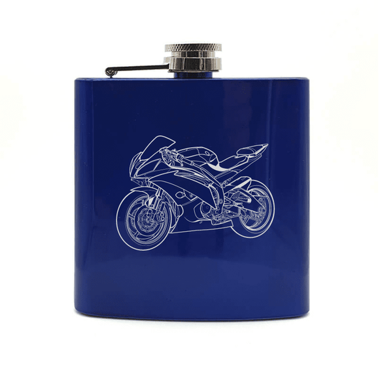 YAM R6 Motorcycle Steel Hip Flask | Giftware Engraved